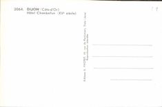 CPA Dijon Cote d'Or Hotel Chambellan 