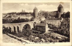 CPA Semur Le Pont Joly et le Donjon 