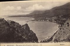 CPA Menton Vue prise de la Frontiere Italienne 