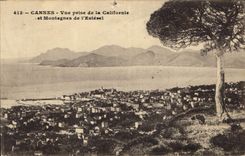 CPA Cannes Vue prise de la Californie et Montagnes de l'Esterel 