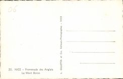 CPA Nice Promenade des Anglais Le Mont Boron