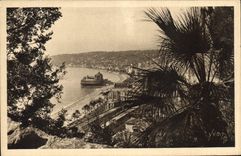 CPA Nice Alpes Maritimes Vue panoramique prise de la Cascade du Chateau 