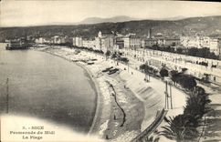CPA Nice Promenade du Midi La Plage 