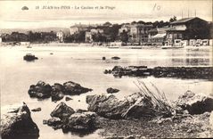 CPA Juan les Pins Le Casino et la Plage 