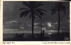 CPA Nice Le quai des Etats Unis Coucher de soleil 