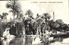 CPA Nice La Grotte Nouveaux Jardins 