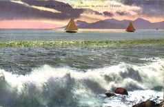 CPA Cannes Coucher de soleil sur l'Esterel 