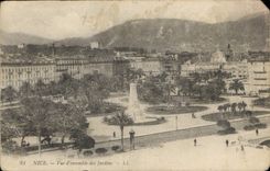 CPA Nice Vue d'ensemble des Jardins 