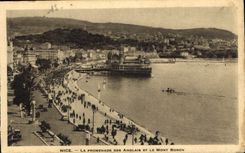 CPA Nice La Promenade des Anglais et le Mont Boron 