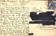 CPA Cannes Coucher de soleil sur la Croisette 