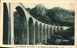 CPA Les Gorges du Loup Le Viaduc et la Ligne du Sud 
