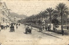 CPA Nice La Rue et le Square Massena 