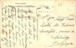 CPA Nice L'Entree du Port et le Mont Boron 
