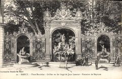 CPA Nancy Place Stanislas Grilles en fer forge de Jean Lamour Fontaine de Neptune 
