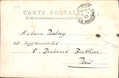 CPA Menton Vue prise de la Frontiere 