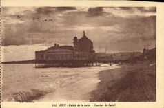 CPA Nice Palais de la Jetee Coucher de Soleil 