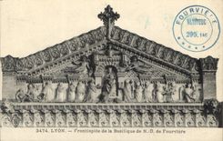 CPA Lyon Frontispice de la Basilique de ND de Fourviere 