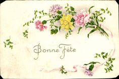 CPA Bonne Fete Fleurs