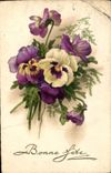 CPA Bonne Fete Fleurs
