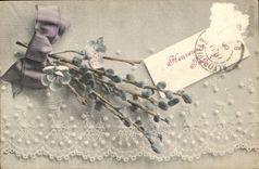 CPA Heureuses Paques Fleurs
