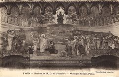 CPA Lyon Basilique de ND de Fourviere Mosaique de Saint Pothin 