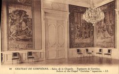 CPA Chateau de Compiegne salon de la Chapelle Tapisserie de Coriolan 