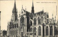 CPA Nancy Eglise St Epvre et Place des Dames 