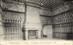 CPA Pierrefonds Le Chateau La Chambre a Coucher du Seigneur 