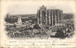 CPA Beauvais Vue sur la Cathedrale prise de l'Eglise Saint Etienne 