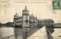 CPA Chateau de Chantilly Oise Cote Nord Ouest et Passerelle privee 