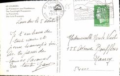 CPA Lourdes La Procession aux Flambeaux 