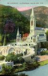 CPA Lourdes La Basilique vue de cote 