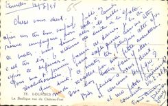 CPA Lourdes La Basilique vue du Chateau Fort 