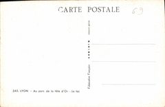 CPA Lyon Au parc de la tete d'Or Le lac 