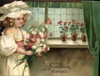 CPA Souvenir d'amitie Enfant