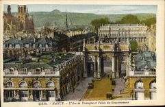 CPA Nancy L'Arc de Triomphe et Palais du Gouvernement 