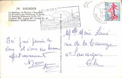 CPA Lourdes La Basilique les Piscines l'Apparrition 