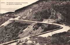 CPA Route de la Grande Corniche de Nice a Menton 