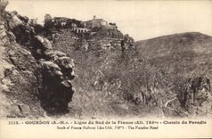 CPA Gourdon AM Ligne du Sud de la France Chemin du Paradis 