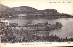 CPA Corniche de L'Esterel Plage de la Figueirette et la pointe de l'Esquillon 