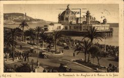 CPA Nice La Promenade des Anglais et le Palais de la Jetee 