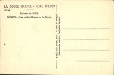 CPA Cote d'Azur Environs de Nice Sospel Les vieilles Maisons sur la Bevera 