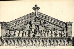 CPA Lyon Frontispice de la Basilique de ND de Fourviere 