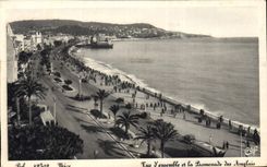 CPA Nice Vue d'ensemble et la Promenade des Anglais 
