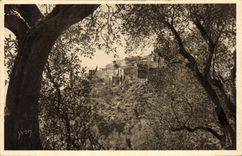 CPA Eze Alpes Maritimes Le Village vu a travers les Oliviers 