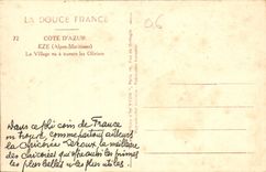 CPA Eze Alpes Maritimes Le Village vu a travers les Oliviers 