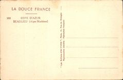 CPA Beaulieu Alpes Maritimes 