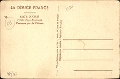 CPA Nice Alpes Maritimes Panorama pris du Chateau 