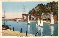 CPA Nice Le Port et les Roches du Chateau 