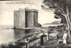 CPA Ile St Honorat Abbaye de Lerins Vieux Chateau 
